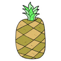 mão desenhado desenho animado abacaxi png