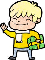 niño feliz de dibujos animados png