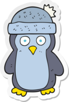 adesivo de um pinguim de desenho animado png