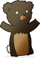 cartoon black bear cub png