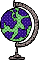 cartoon doodle of a world globe png