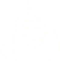 dibujo de tiza de gato navideño png