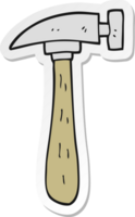 sticker of a cartoon hammer png