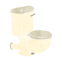 hand retro cartoon toilet png