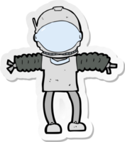 sticker of a cartoon astronaut png