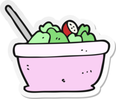 sticker van een tekenfilm salade png