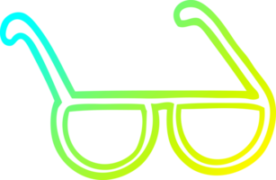 cold gradient line drawing of a cartoon sunglasses png