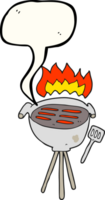 main tiré discours bulle dessin animé barbecue png