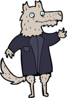 cartoon wolf businessman png