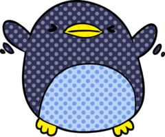 cute cartoon penguin flapping wings png