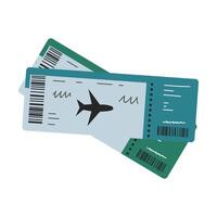Airline tickets. Hand drawn tickets. White isolated background. illustration. vector