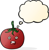 cartoon tomato with thought bubble png