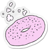 sticker of a cartoon bagel png