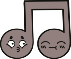 cute cartoon of a musical note png