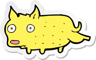 sticker of a cartoon little dog cocking leg png