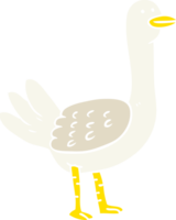 oiseau de dessin animé de style plat couleur png