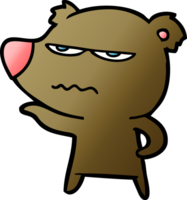 desenho de urso bravo png