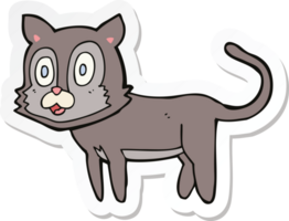 autocollant d'un chat de dessin animé heureux png