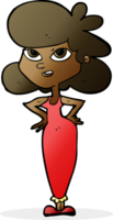 cartoon girl with hands on hips png