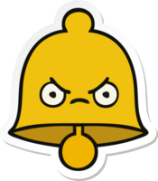 sticker of a cute cartoon bell png