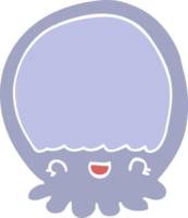 méduse de dessin animé de style plat couleur png