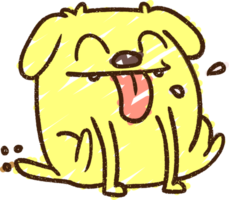 dibujo de tiza de perro png