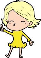 cartoon woman with idea png