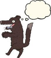 cartoon big bad wolf with thought bubble png