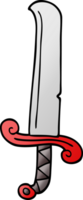 cartoon doodle long sword png