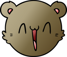 visage d'ours en peluche dessin animé mignon png