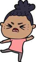 cartoon angry woman png