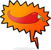 hand drawn speech bubble cartoon chilli pepper png