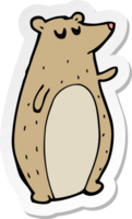 adesivo di un orso cartone animato png