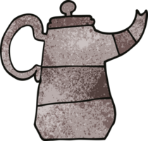 cartoon doodle old kettle png