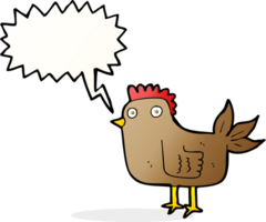 cartoon hen with speech bubble png