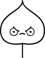 linha desenhando desenho animado do uma expressional folha png