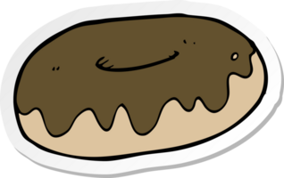 adesivo de um donut de desenho animado png