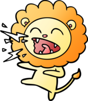 dessin animé lion rugissant png