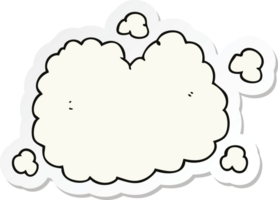 autocollant d'un nuage de fumée de dessin animé png