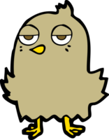 oiseau ennuyé de dessin animé png