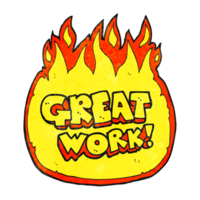 great work  hand drawn texture cartoon symbol png