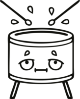 line drawing cartoon of a drum png