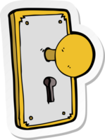 sticker of a cartoon door knob png