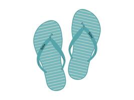 Comfortable beach pairs of shoes. Summer bright flip flops illustration vector