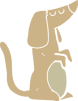 cão de desenho animado de estilo de cor plana png