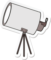 sticker van een cartoon grote telescoop png