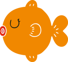 mano disegnato strambo cartone animato pesce png