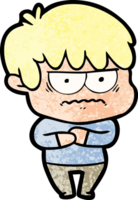 annoyed cartoon boy png