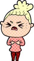 cartoon angry woman png