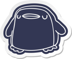 adesivo de desenho animado kawaii de um pinguim fofo png